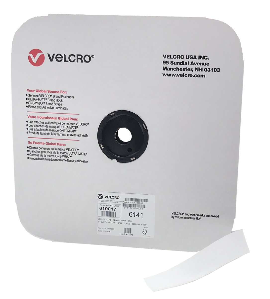 gaben Uovertruffen dyr VELCRO® Brand VEL-LOCK® Hook 87S White 1-1/2" – Package Quantity – One 50  Yard Roll - Troyer Products